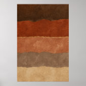 Umber Strata Gouache Boho Art Poster (Vorne)