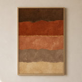 Umber Strata Gouache Boho Art Poster