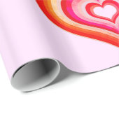 Umbergen von Herz-Pink-Umschlagpapier Geschenkpapier (Rolleneckpunkt)