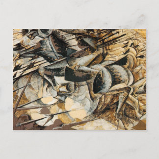 Umberto Boccioni - Anklage der Lancers Postkarte