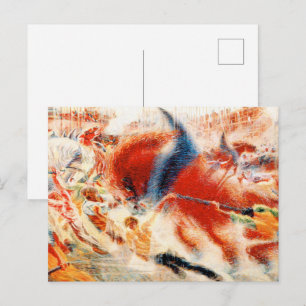 Umberto Boccioni Die Stadt erhebt sich Futurismus  Postkarte