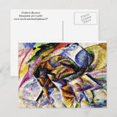 Umberto Boccioni - Dynamik eines Zyklisten Postkarte (Vorne/Hinten)