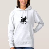 Umblättern - elegantes Swan-Design Hoodie (Vorderseite)