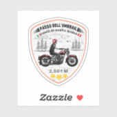 Umbrail Pass Grenzalpen Italien-Schweiz Aufkleber (Blatt)