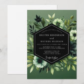 Umbral-Botanische Hochzeit Einladung (Vorne/Hinten)