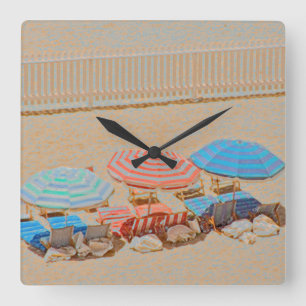 Umbrella 2 quadratische wanduhr