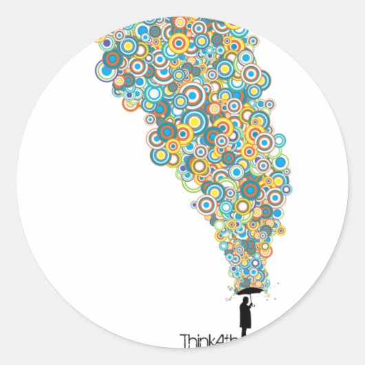 Umbrella Atheist Runder Aufkleber (Vorderseite)