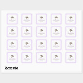 Umbrella Baby Shower Stickers (Blatt)