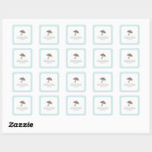 Umbrella Baby Shower Stickers (Blatt)