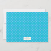 Umbrella Baby Sprinkle Dusche Blau für Junge Einladung (Rückseite)