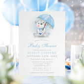 Umbrella Bear Boy Baby Dusche Einladung