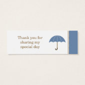Umbrella Blue Small Tag (Rückseite)