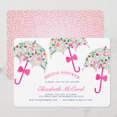 Umbrella Bridal Dusche Einladung (Vorne/Hinten)