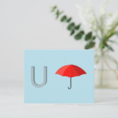 Umbrella Card Postkarte (Stehend Vorderseite)