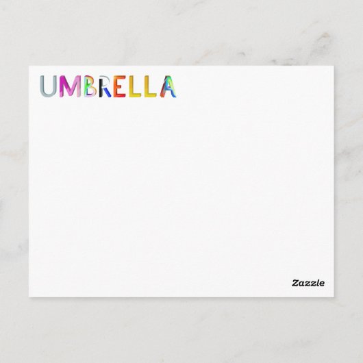 Umbrella Card Postkarte (Rückseite)