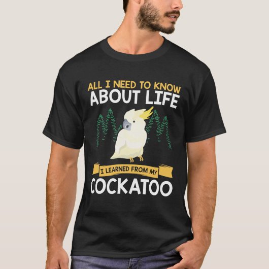 Umbrella Cockatoo Bird Parrot Squawking Cockatiels T-Shirt (Vorderseite)