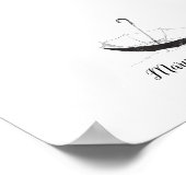 Umbrella Fingerprint Guestbook Poster (Ecke)