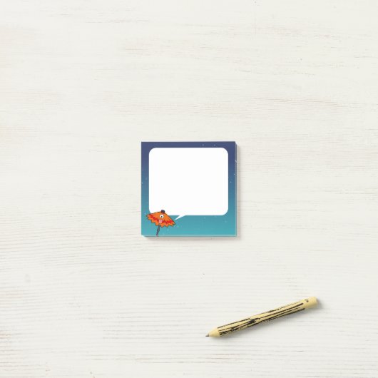 Umbrella Ghost Yokai: Karakasa-obake-Sprechblase Post-it Klebezettel (Auf Schreibtisch)