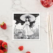 Umbrella Girl Serviette (Beispiel)