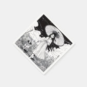 Umbrella Girl Serviette (Ecke)