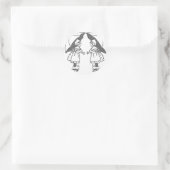 Umbrella Girls 2 Runder Aufkleber (Tasche)