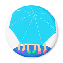Umbrella Girls Magnet - Gastgeschenk