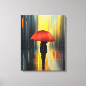 Umbrella in Red Canvas Print Leinwanddruck (Vorderseite)