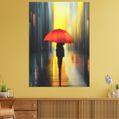 Umbrella in Red Canvas Print Leinwanddruck (Insitu (Wohnzimmer))