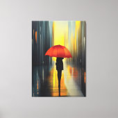 Umbrella in Red Canvas Print Leinwanddruck (Vorderseite)