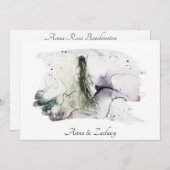 *~* Umbrella Japan UAWG QR AR27 Hochzeit Einladung (Vorne/Hinten)