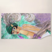 Umbrella Lady Beach Handtuch (Vorderseite)