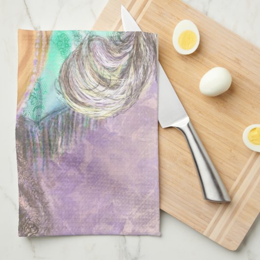 Umbrella Lady Kitchen Handtuch (Viertel Falte)