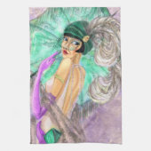 Umbrella Lady Kitchen Handtuch (Vertikal)