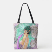 Umbrella Lady Tote Bag Tasche (Rückseite)