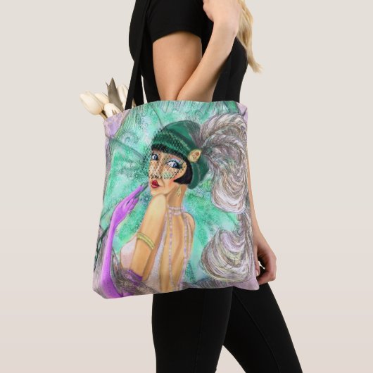 Umbrella Lady Tote Bag Tasche (Von Nahem)