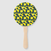 Umbrella Lemons Blue Cartoon Baby Dusche Fächer (Rückseite)