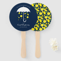 Umbrella Lemons Blue Cartoon Baby Dusche