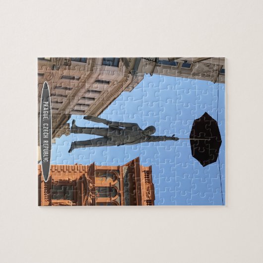 Umbrella Man Statue, Prag, Tschechische Republik Puzzle (Horizontal)