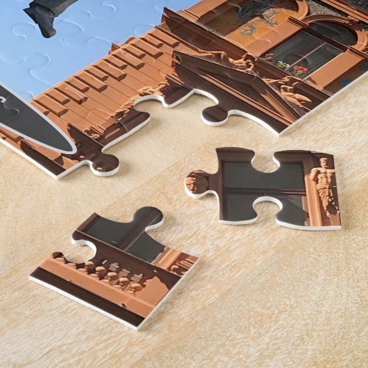 Umbrella Man Statue, Prag, Tschechische Republik Puzzle (Seite)