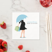 Umbrella Mommy Baby Dusche {blau} Serviette (Beispiel)