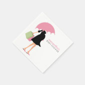 Umbrella Mommy Baby Dusche {pink} Serviette (Ecke)
