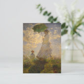 Umbrella Monet Painting Postkarte (Stehend Vorderseite)