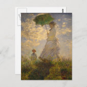 Umbrella Monet Painting Postkarte (Vorne/Hinten)