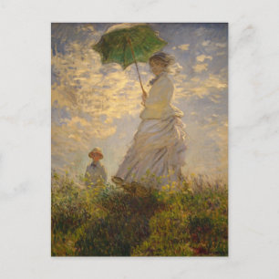 Umbrella Monet Painting Postkarte