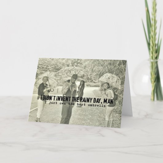 UMBRELLA PARTY Grußkarte Dankeskarte (Vorderseite)