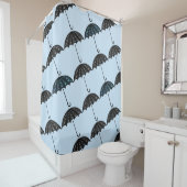 Umbrella Pattern Blue Gray Duschvorhang (Beispiel)