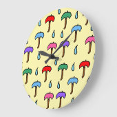 Umbrella Pattern Große Wanduhr (Winkel)