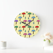 Umbrella Pattern Große Wanduhr (Zuhause)