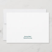 Umbrella Pink & Aquamarin Baby Dusche Einladungen (Rückseite)