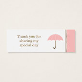 Umbrella Pink Kleiner Tag (Rückseite)